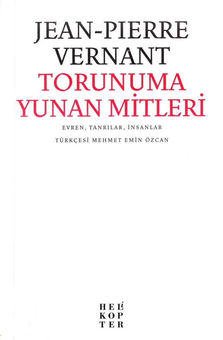 Torunuma Yunan Mitleri - Jean-Pierre Vernant 