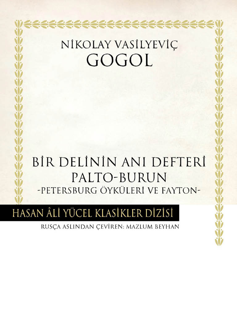 Bir Delinin Anı Defteri  - Nikolay Vasilyeviç Gogol 